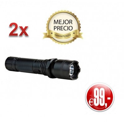 PACK 2 DEFENSAS ELECTRICAS LINTERNA MOD. Z19 CON 3000 KV Y CON LUZ LED SEGADORA DE 130 LUMENS