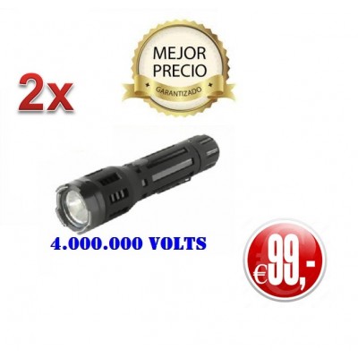 PROMO 2 DEFENSAS ELECTRICAS LINTERNA MOD. 2018 CON 4000 KV DE POTENCIA Y DE 200 LUMENS