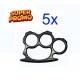 PUÑOS AMERICANOS NEGROS MODELO STANDARD 3 DEDOS PACK 5 UNIDADES