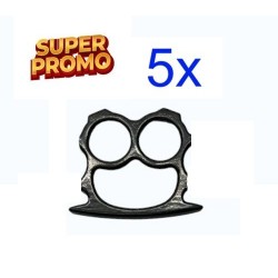 PUÑOS AMERICANOS NEGROS MODELO STANDARD 3 DEDOS PACK 5 UNIDADES