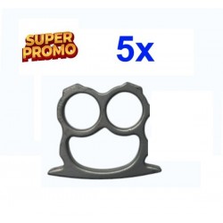 PUÑOS AMERICANOS PLATEADOS MODELO STANDARD 3 DEDOS PACK 5 UNIDADES