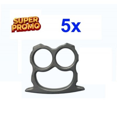 PUÑOS AMERICANOS PLATEADOS MODELO STANDARD 3 DEDOS PACK 5 UNIDADES