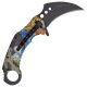 Navaja plegable karambit con apertura asistida por resorte