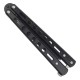 CUCHILLO NAVAJA MARIPOSA MILITAR NEGRA MANGO ALUMINIO Y HOJA DE ACERO