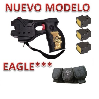 PISTOLA TASER DISTANCIA EAGLE*** CON 3 CARTUCHOS DE REPUESTO