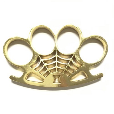 PUÑO AMERICANO ACERO COLOR PLATEADO MODELO TELA DE ARAÑA