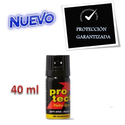 SPRAY DEFENSA PERSONAL GEL PROTECT PIMIENTA DE LARGO ALCANCE CONTRA ATACANTES Y ANIMALES PELIGROSOS 40 ML