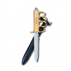 CUCHILLO PUÑAL Y PUÑO AMERICANO 2 EN 1 CON PUNTERA Y FUNDA