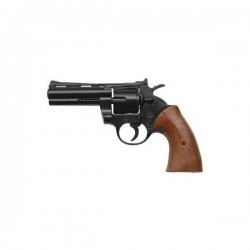 Revólver fogueo detonador Bruni Magnum 380 negro y empuñaduras de madera