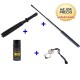 DEFENSA ELECTRICA MODELO X-10 10.000.000 VOLTIOS + DEFENSA EXTENSIBLE + PUÑO AMERICANO + SPRAY DEFENSA GAS PIMIENTA KO 40 ML