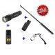 DEFENSA ELECTRICA LINTERNA TA-SER 2018 + DEFENSA EXTENSIBLE 21" + PUÑO AMERICANO ACERO + SPRAY DEFENSA 40 ML