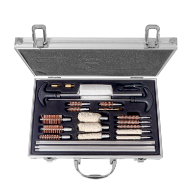 MALETIN DE ALUMINIO CON KIT DE LIMPIEZA UNIVERSAL PARA TODAS LAS ARMAS